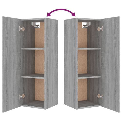 Комплект ТВ шкафове от 8 части, сив сонома, инженерно дърво