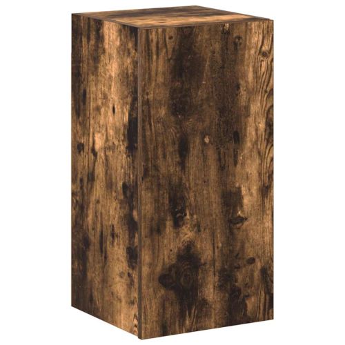 Комплект ТВ шкафове от 4 части, опушен дъб, инженерно дърво