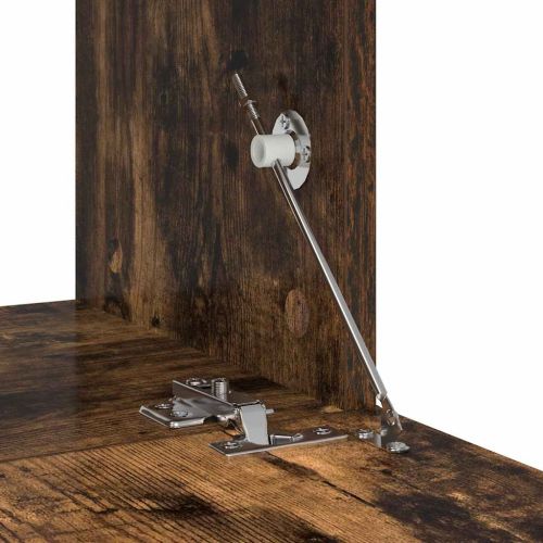 Комплект ТВ шкафове от 4 части, опушен дъб, инженерно дърво