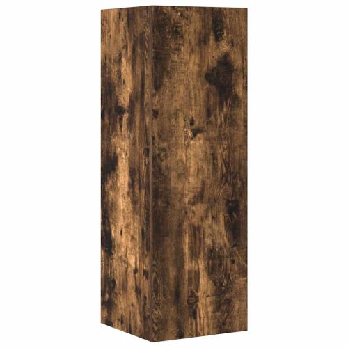 Комплект ТВ шкафове от 4 части, опушен дъб, инженерно дърво