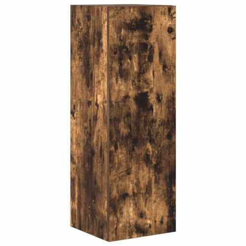 Комплект ТВ шкафове от 3 части, опушен дъб, инженерно дърво