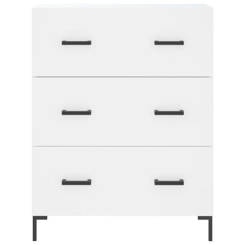 Висок шкаф, бял, 69,5x34x180 см, инженерно дърво