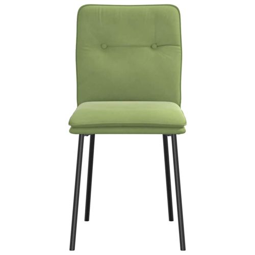 Трапезни столове, 4 бр, светлозелени, кадифе