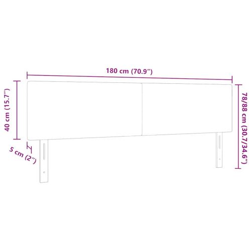 LED глава С LED лентисти светлини Тъмен сив 180 cm Полиестер