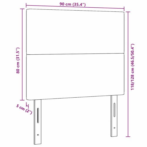 LED глава С LED лентисти светлини Тъмен сив 90 cm Полиестер