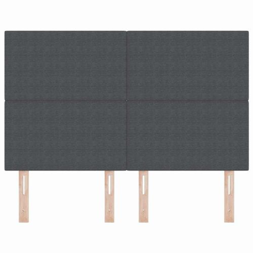 LED глава С LED лентисти светлини Тъмен сив 144 см Полиестер