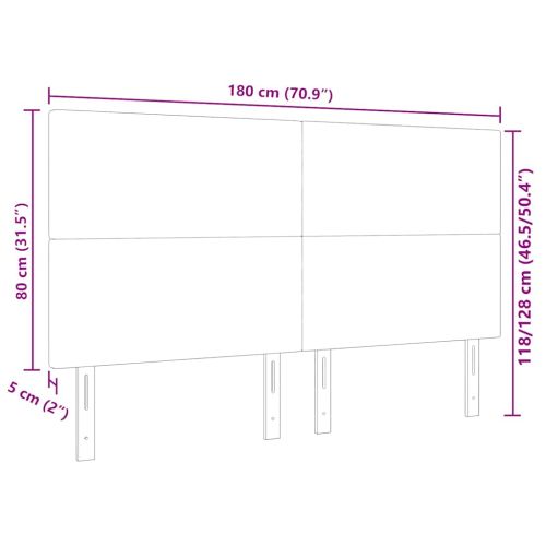 LED глава С LED лентисти светлини Светлосиво 180 cm Полиестер