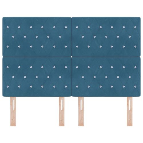 LED глава С LED лентисти светлини Тъмен син 144 см Полиестер