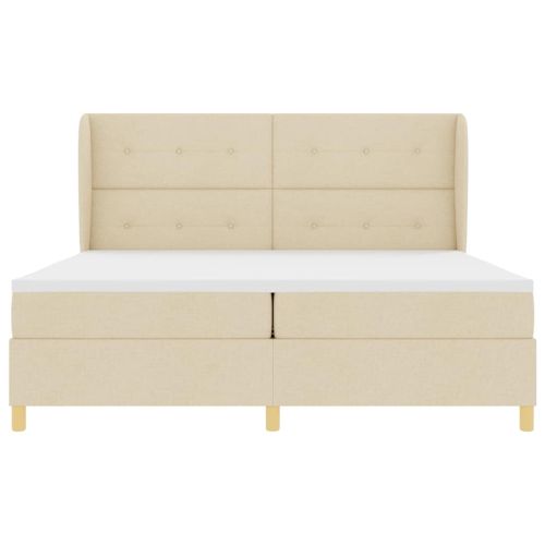 Кутия със спална основа и матрак Тъмен Сив 90x190 см Крем