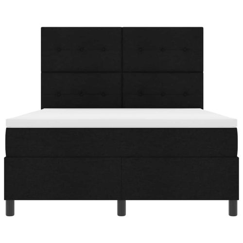 Легло с пружинирана основа с матрак Черно 160 x 200 cm текстил