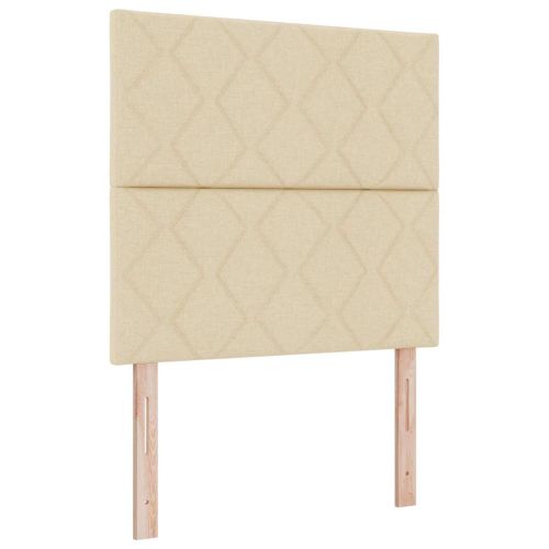 Легло с пружинирана основа с матрак Крем 100 x 200 cm текстил