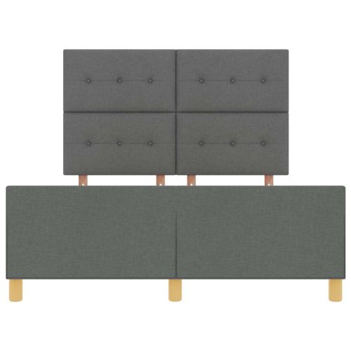 Рамка за легло с таблото Тъмносив 160 x 200 cm текстил