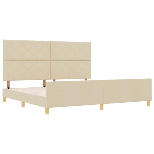 Рамка за легло с таблото Крем 200 x 200 cm текстил