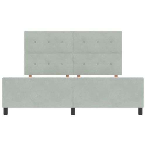 Легло с пружинирана основа Светлосиво 180 x 200 cm Кадифе