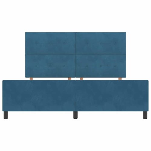 Легло с пружинирана основа Тъмен син 180 x 200 cm Кадифе