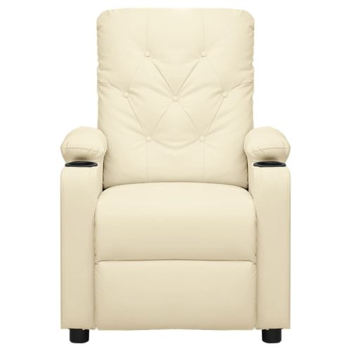 Масажен стол, кремав, изкуствена кожа