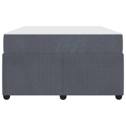 Рамка за легло с матрак Тъмен сив 120 x 200 cm текстил