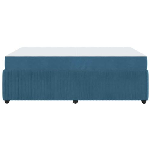 Рамка за легло с матрак Синьо 120 x 200 cm текстил