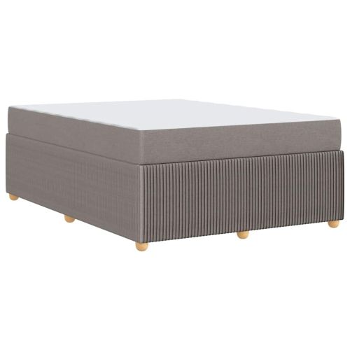 Рамка за легло с матрак Таупе 140 x 200 cm текстил