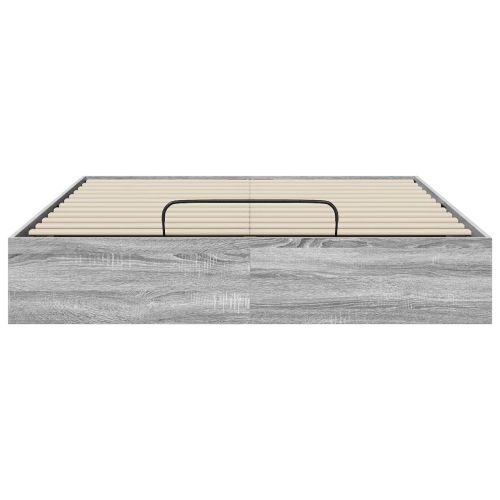 Отоманско легло със съхранение Сив Сонома 193 x 120 x 25 см ПДЧ