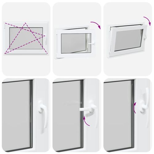 Прозорец за мазе "RISOR" 80x70 см, накланящ се и завъртащ се, DIN ляв, бял