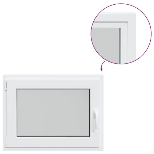 Прозорец за мазе "RISOR" 80x60 см, накланящ се и завъртащ се, DIN ляв, бял