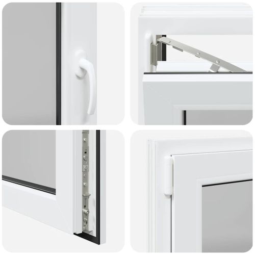 Прозорец за мазе "RISOR" 80x60 см, накланящ се и завъртащ се, DIN ляв, бял