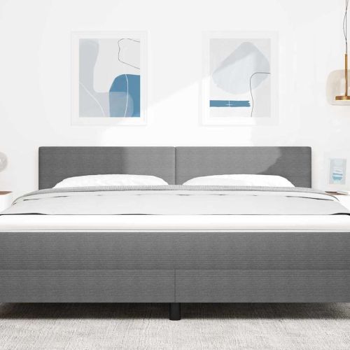 Облегалка за глава с таблото Светлосиво 180 cm Изкуствена