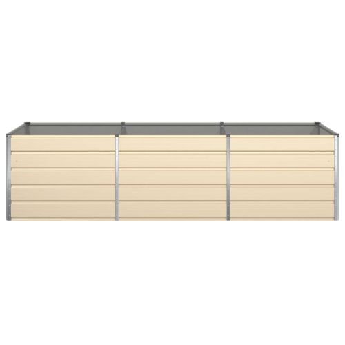 Кашпа Слонова кост 195 x 100 x 45 см Галванизирана стомана