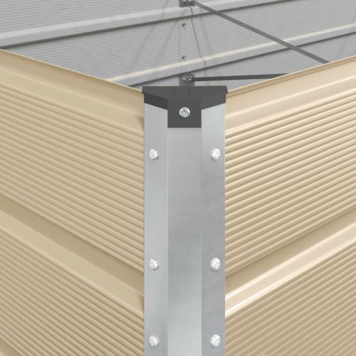 Кашпа Слонова кост 195 x 100 x 45 см Галванизирана стомана