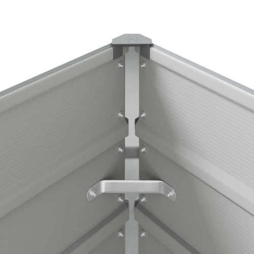 Кашпа Светлосиво 195 x 100 x 45 см Галванизирана стомана