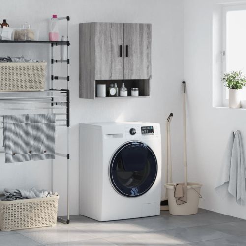 Стенен шкаф, сив сонома, 60x31x70 см, инженерно дърво