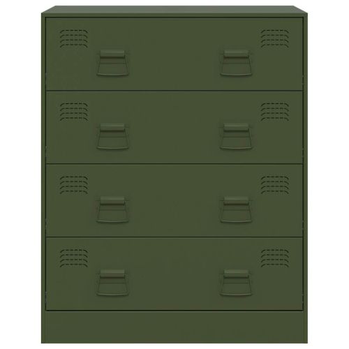 Бюфет, маслиненозелен, 67x39x83 см, стомана