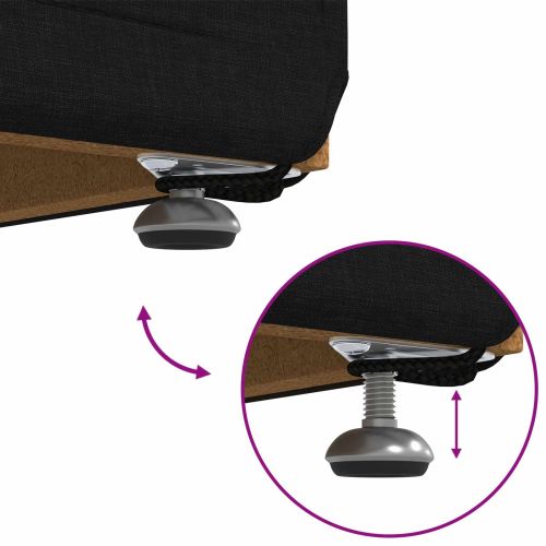 Стук Черно 41 x 41 x 40 см Текстил и конструирано дърво