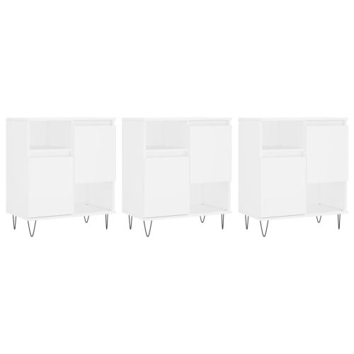 Сайдборди, 3 бр, бели, инженерно дърво