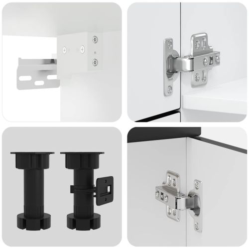 Комплект кухненски шкафове от 7 части Lucca, инженерно дърво