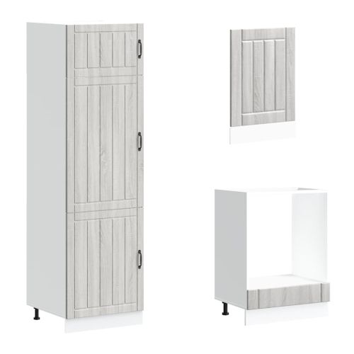 Комплект кухненски шкафове от 7 части Lucca, инженерно дърво