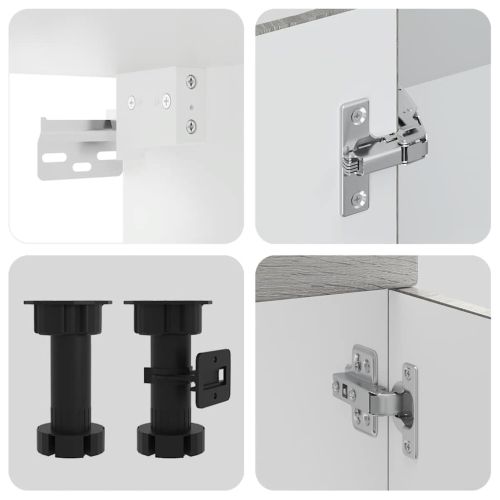 Комплект кухненски шкафове от 11 части Lucca, инженерно дърво