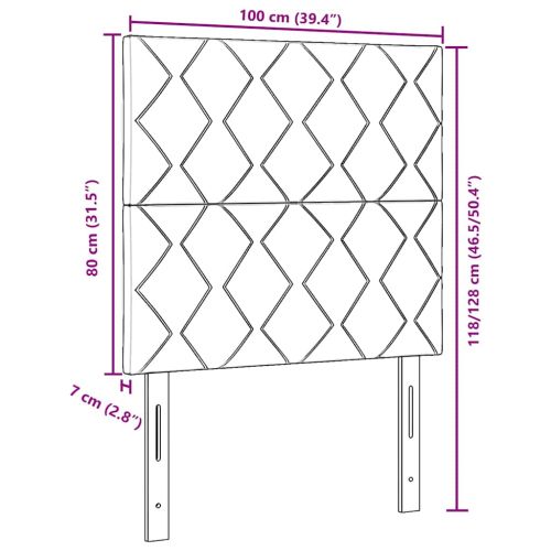 Облегалка за глава Сив 100 cm текстил