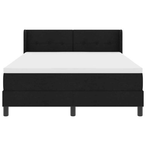 Легло с пружинирана основа Черно 200 x 160 см Полиестер