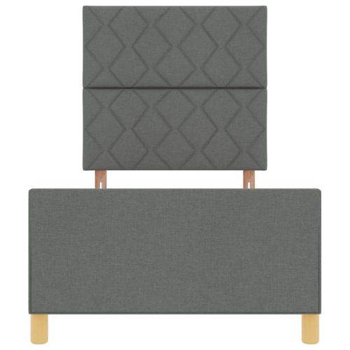 Рамка за легло с таблото Тъмносив 100 x 200 cm текстил