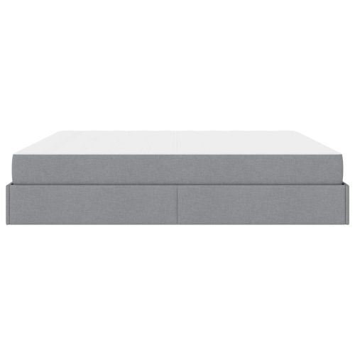 Рамка за легло с матрак с матрак 2 pcs Светлосиво текстил