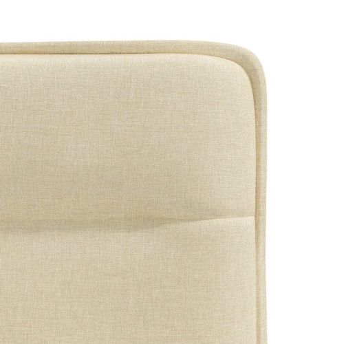 Трапезни столове, 2 бр, кремави, текстил