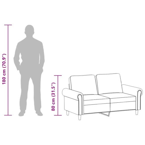 2-местен диван, капучино, 120 см, изкуствена кожа