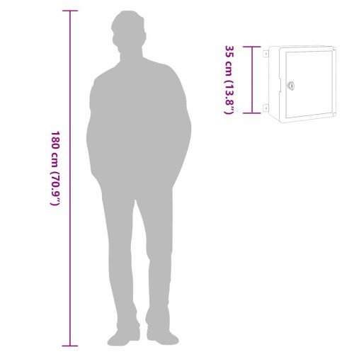 Контролен шкаф Сив 47 x 20 x 60 см ABS пластмаса