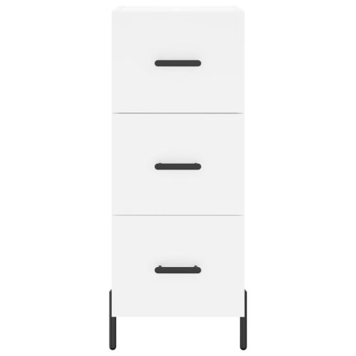 Висок шкаф, бял, 34,5x34x180 см, инженерно дърво