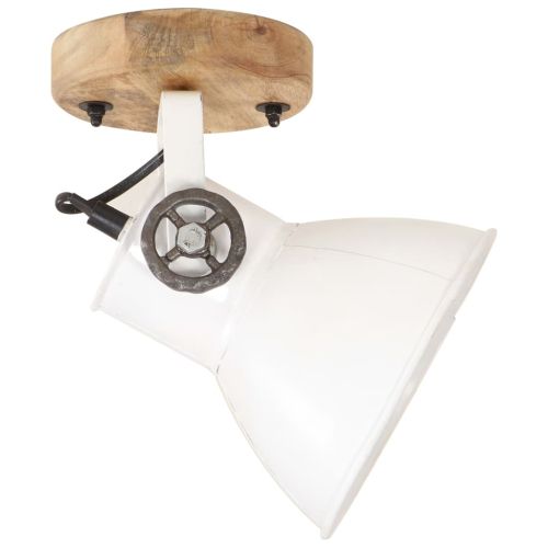 Индустриални стенни/таванни лампи 2 бр бели 20x25 см E27