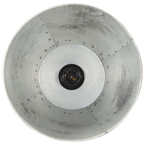 Подова лампа, сребриста, E27, мангово дърво масив