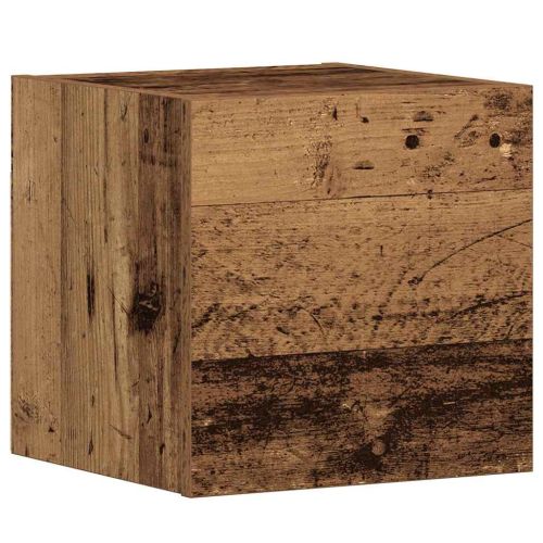 Комплект ТВ шкафове за стенен монтаж 5 части, инженерно дърво