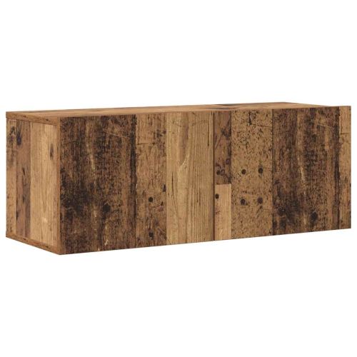 Комплект ТВ шкафове за стенен монтаж 6 части, инженерно дърво